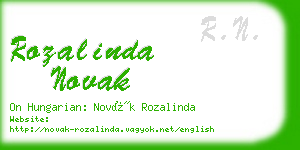 rozalinda novak business card